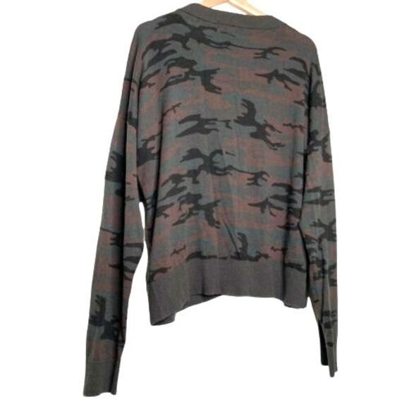 Sanctuary Womens Lets Hang Cardigan Size L Camo Sweater Camouflage Green - Picture 6 of 12